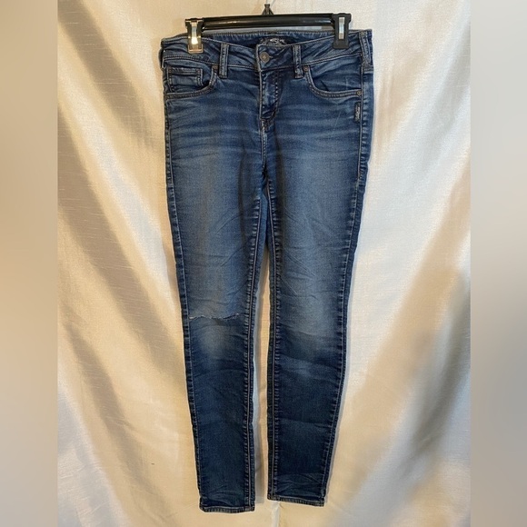 Silver Jeans Co. Lael Low Rise Flare Leg Jeans  Dark Wash Ladies W28/L33 - Picture 15 of 15
